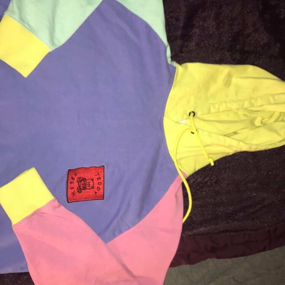 TEDDYFRESH ORIGINAL COLORBLOCK HOODIE SZ LARGE